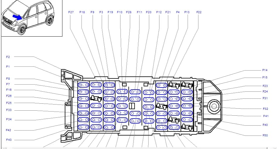 Gdzie jest przekaźnik wentylatora chłodnicy w Opel Meriva? Sprawdź teraz!